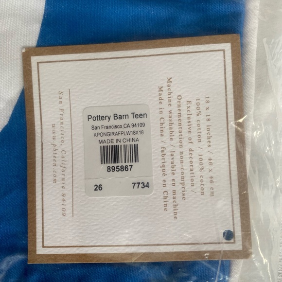 Pottery Barn Teen (NWT) pillow cover - Picture 3 of 4